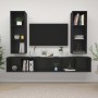 TV wall units 4 pieces black chipboard by vidaXL, TV Furniture - Ref: Foro24-3079881, Price: 184,40 €, Discount: %