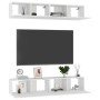 Living room furniture 4 pieces glossy white 80x30x30 cm by vidaXL, TV Furniture - Ref: Foro24-3079270, Price: 224,95 €, Disco...