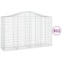 Gabionenkörbe 11 Stück Bogenform Eisen 200x50x120/140 cm von vidaXL, Töpfe und Pflanzgefäße - Ref: Foro24-3145670, Preis: 1,0...