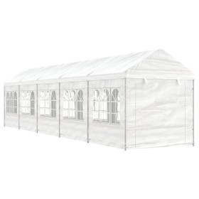 Cenador con techo polietileno blanco 11,15x2,28x2,69 m de vidaXL, Carpas y cenadores - Ref: Foro24-3155481, Precio: 450,30 €,...