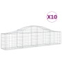 Gabionenkörbe 10 Stück Bogenform Eisen 200x30x40/60 cm von vidaXL, Töpfe und Pflanzgefäße - Ref: Foro24-3145375, Preis: 497,2...