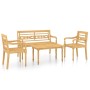 Gartenmöbel-Set 4-teilig aus massivem Teakholz von vidaXL, Gartensets - Ref: Foro24-3087051, Preis: 526,69 €, Rabatt: %