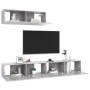 Set de muebles de salón 3 pzas madera ingeniería gris hormigón de vidaXL, Muebles TV - Ref: Foro24-3079123, Precio: 125,34 €,...