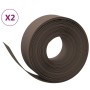 Garden edging 2 units brown polyethylene 10 m 20 cm by vidaXL, Garden edging and edging - Ref: Foro24-3155460, Price: 83,16 €...