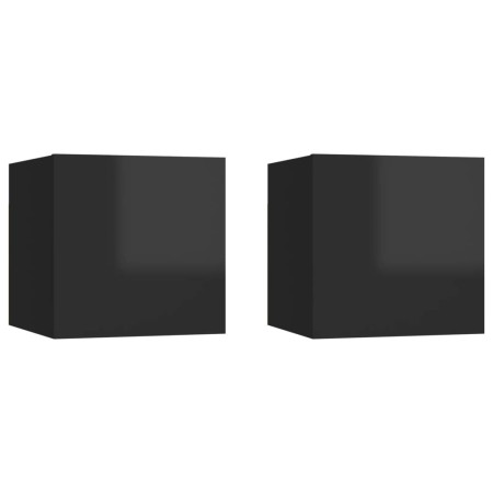 Nightstands 2 pcs black plywood 40x30x30 cm by vidaXL, Nightstands - Ref: Foro24-3079728, Price: 65,70 €, Discount: %