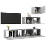 Set de muebles de salón 4 pzas madera ingeniería gris hormigón de vidaXL, Muebles TV - Ref: Foro24-3079156, Precio: 157,26 €,...