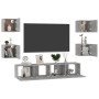 Set de muebles de salón 6 pzas madera ingeniería gris hormigón de vidaXL, Muebles TV - Ref: Foro24-3079082, Precio: 167,09 €,...