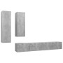 Set muebles de salón TV 4 pzas madera ingeniería gris hormigón de vidaXL, Muebles TV - Ref: Foro24-3079153, Precio: 182,93 €,...