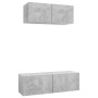 Living room furniture set 2 pieces concrete gray engineered wood by vidaXL, TV Furniture - Ref: Foro24-3079122, Price: 90,33 ...