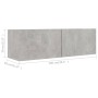 Set de muebles de salón 2 pzas madera ingeniería gris hormigón de vidaXL, Muebles TV - Ref: Foro24-3079122, Precio: 90,33 €, ...