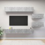 Living room furniture set 6 pieces concrete gray engineered wood by vidaXL, TV Furniture - Ref: Foro24-3079148, Price: 229,61...