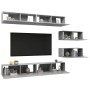 Set de muebles de salón 6 pzas madera ingeniería gris hormigón de vidaXL, Muebles TV - Ref: Foro24-3079148, Precio: 259,58 €,...