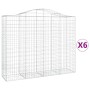 Gabionenkörbe 6 Stk. Bogenform Eisen 200x50x160/180 cm von vidaXL, Töpfe und Pflanzgefäße - Ref: Foro24-3145707, Preis: 765,6...