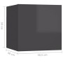 Mesitas de noche 2 unidades gris con brillo 30,5x30x30 cm de vidaXL, Mesitas de noche - Ref: Foro24-3079731, Precio: 57,96 €,...