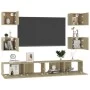 6-piece Sonoma oak living room furniture set by vidaXL, TV Furniture - Ref: Foro24-3078978, Price: 160,60 €, Discount: %