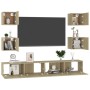 Juego de muebles de salón 6 piezas roble Sonoma de vidaXL, Muebles TV - Ref: Foro24-3078978, Precio: 176,79 €, Descuento: %