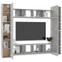 8-piece living room furniture set made of gray concrete engineered wood by vidaXL, TV Furniture - Ref: Foro24-3079070, Price:...