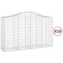 Gabionenkörbe 10 Stück Bogenform Eisen 200x50x120/140 cm von vidaXL, Töpfe und Pflanzgefäße - Ref: Foro24-3145669, Preis: 985...