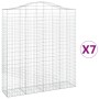 Gabionenkörbe 7 Stück Bogenform Eisen 200x50x220/240 cm von vidaXL, Töpfe und Pflanzgefäße - Ref: Foro24-3145771, Preis: 1,00...