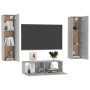 3 Stück Holzwerkstoff Wohnzimmermöbel Set Beton Grau von vidaXL, TV-Möbel - Ref: Foro24-3079079, Preis: 127,40 €, Rabatt: %