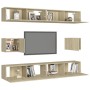 Juego de muebles de salón 6 piezas roble Sonoma de vidaXL, Muebles TV - Ref: Foro24-3078999, Precio: 232,09 €, Descuento: %