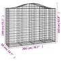 9 units of arched iron gabion baskets 200x50x140/160 cm by vidaXL, Pots and planters - Ref: Foro24-3145689, Price: 996,35 €, ...