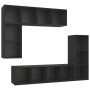 Black plywood 4-piece TV furniture set by vidaXL, TV Furniture - Ref: Foro24-3079818, Price: 198,38 €, Discount: %