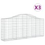 Gabionenkörbe 3 Stück Bogenform Eisen 200x30x80/100 cm von vidaXL, Töpfe und Pflanzgefäße - Ref: Foro24-3145410, Preis: 202,6...