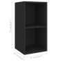 Set de muebles para TV 4 piezas madera contrachapada negro de vidaXL, Muebles TV - Ref: Foro24-3079818, Precio: 198,38 €, Des...