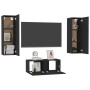 Set de muebles de salón TV 3 pzas madera de ingeniería negro de vidaXL, Muebles TV - Ref: Foro24-3078763, Precio: 123,99 €, D...