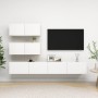 4-piece engineered wood living room TV furniture set in white by vidaXL, TV Furniture - Ref: Foro24-3078711, Price: 175,99 €,...