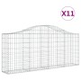 Gabion baskets 11 pcs arch shape iron 200x30x80/100 cm by vidaXL, Pots and planters - Ref: Foro24-3145418, Price: 793,92 €, D...