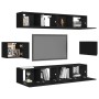 Set de muebles de salón TV 6 piezas madera ingeniería negro de vidaXL, Muebles TV - Ref: Foro24-3078788, Precio: 225,70 €, De...