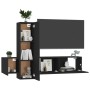 3-piece black engineered wood TV living room furniture set by vidaXL, TV Furniture - Ref: Foro24-3078761, Price: 135,50 €, Di...