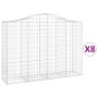 Gabion baskets 8 pcs arch shape iron 200x50x140/160 cm by vidaXL, Pots and planters - Ref: Foro24-3145688, Price: 900,00 €, D...