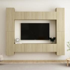 8 Stück Holzwerkstoff TV Wohnzimmer Möbel Set Sonoma Eiche von vidaXL, TV-Möbel - Ref: Foro24-3078965, Preis: 381,96 €, Rabat...