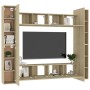 8 Stück Holzwerkstoff TV Wohnzimmer Möbel Set Sonoma Eiche von vidaXL, TV-Möbel - Ref: Foro24-3078965, Preis: 381,96 €, Rabat...