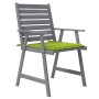 Dining garden chairs with cushions 4 pcs solid acacia wood by vidaXL, Garden chairs - Ref: Foro24-3078415, Price: 299,34 €, D...