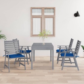 Garden dining chairs with cushions 4 pcs solid acacia wood by vidaXL, Garden chairs - Ref: Foro24-3078414, Price: 351,01 €, D...