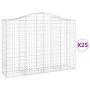 Gabionenkörbe 25 Stück Bogenform Eisen 200x50x140/160 cm von vidaXL, Töpfe und Pflanzgefäße - Ref: Foro24-3145698, Preis: 2,0...