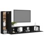 3-piece black engineered wood TV living room furniture set by vidaXL, TV Furniture - Ref: Foro24-3078780, Price: 137,43 €, Di...