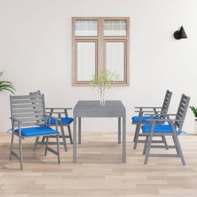 Dining garden chairs with cushions 4 pcs solid acacia wood by vidaXL, Garden chairs - Ref: Foro24-3078408, Price: 337,09 €, D...