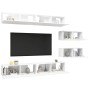 Set de muebles de salón TV 6 piezas madera de ingeniería blanco de vidaXL, Muebles TV - Ref: Foro24-3078728, Precio: 320,83 €...