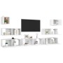 Set de muebles de salón TV 7 piezas madera de ingeniería blanco de vidaXL, Muebles TV - Ref: Foro24-3078713, Precio: 274,82 €...