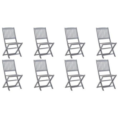 Folding garden chairs 8 pcs solid acacia wood by vidaXL, Garden chairs - Ref: Foro24-3078289, Price: 351,78 €, Discount: %