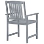 Garden chairs 8 units solid gray teak wood by vidaXL, Garden chairs - Ref: Foro24-3078206, Price: 467,89 €, Discount: %