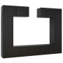 Set de muebles de salón TV 6 piezas madera de ingeniería negro de vidaXL, Muebles TV - Ref: Foro24-3078804, Precio: 289,35 €,...