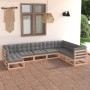 Garden furniture 8 pieces and cushions solid pine wood by vidaXL, Garden sets - Ref: Foro24-3076764, Price: 751,71 €, Discoun...