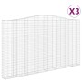 Gabion baskets 3 pcs arch shape iron 400x30x220/240 cm by vidaXL, Pots and planters - Ref: Foro24-3145905, Price: 757,61 €, D...