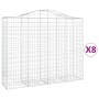 Gabionenkörbe 8 Stück Bogenform Eisen 200x50x160/180 cm von vidaXL, Töpfe und Pflanzgefäße - Ref: Foro24-3145709, Preis: 977,...